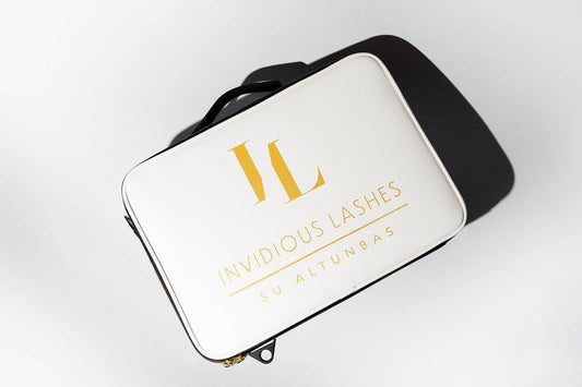 Invidious Lashes Premium Bag, showcasing a stylish and durable design, perfect for carrying lash supplies and tools, ideal for professional lash artists on the go.